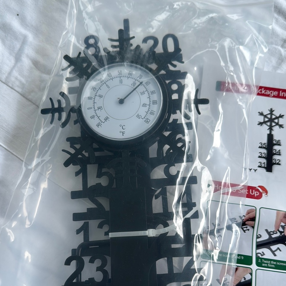 Black Wall Thermometer